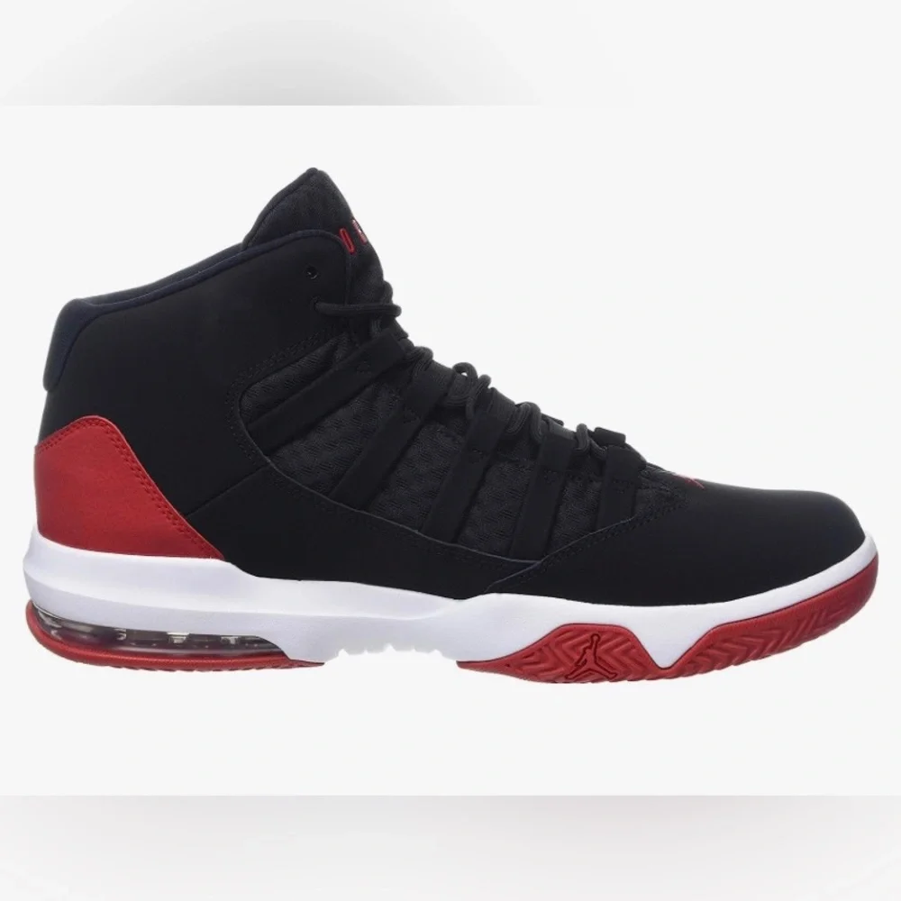 New Jordan Men's red & black Max Aura Black Basketball Shoes